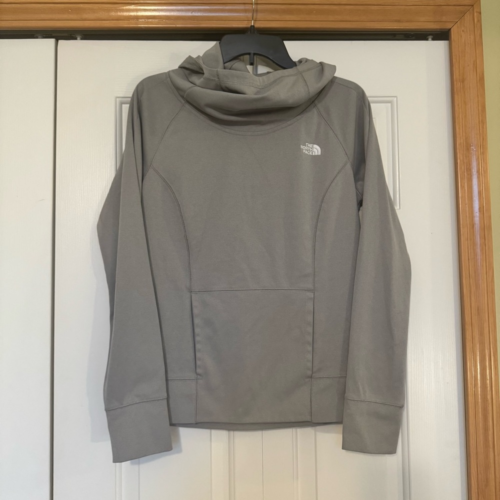 The North Face‎ Gray Cowl Neck Pullover Hoodie with Kangaroo Pocket